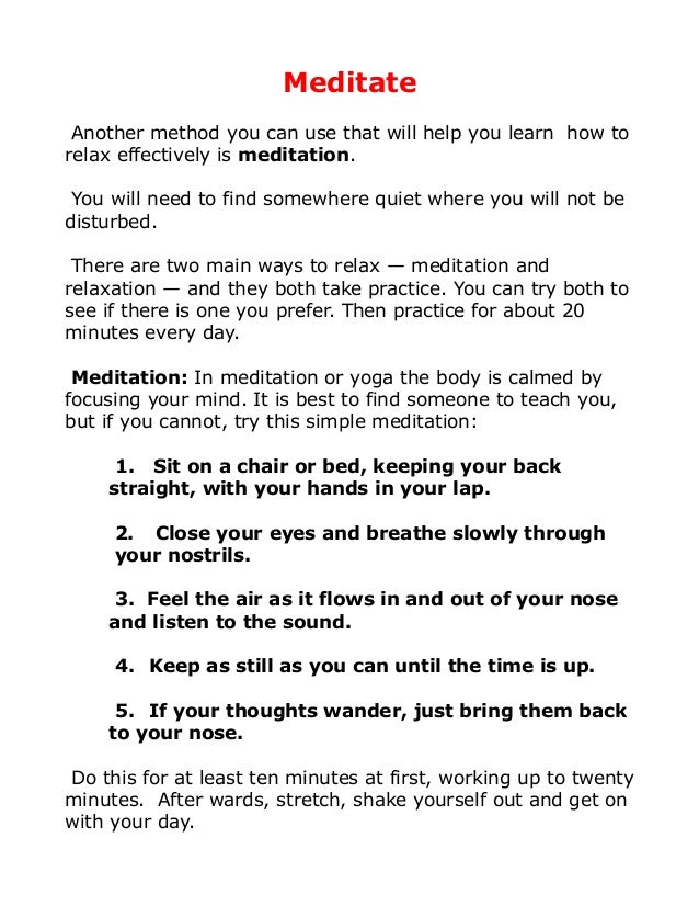 Your Mind Anxiety To Relax Ways Your Mind Anxiety To Relax Ways
